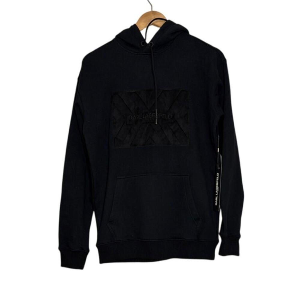 karl lagerfeld paris  heavyweight fleece hoodie Size XS Black New with tags